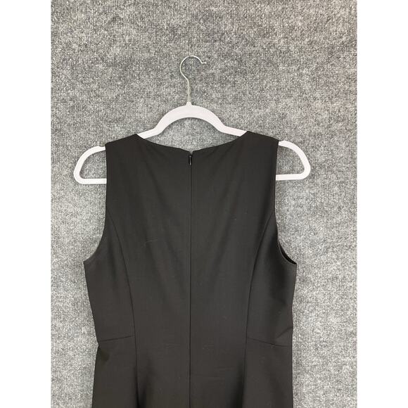 Theory Black Dress Women's Size 6 Pencil Sleeveless Work Wear Virgin Wool - Picture 11 of 12